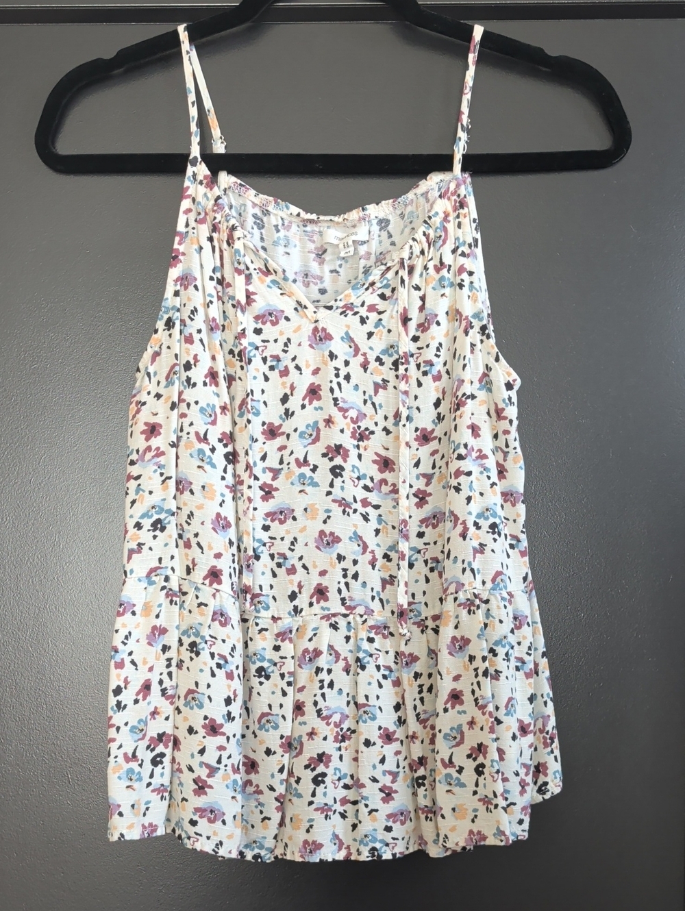 Maurices Cream Floral Print  Spaghetti-Strap Camisole